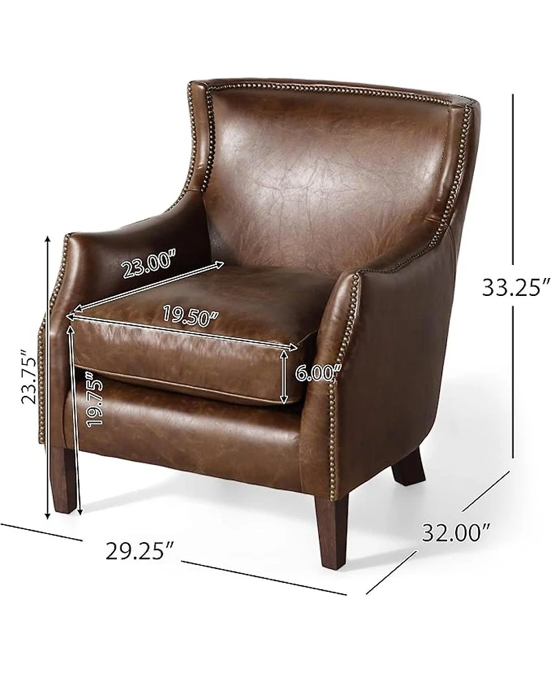 Streamdale Furniture Genuine Leather Single Sofa chair