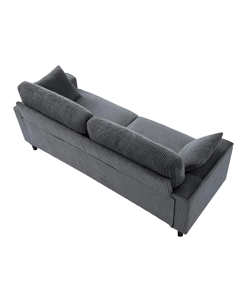 Streamdale Furniture 81.8" Corduroy 2-Seater Loveseat with Sturdy Iron and Wood Frame