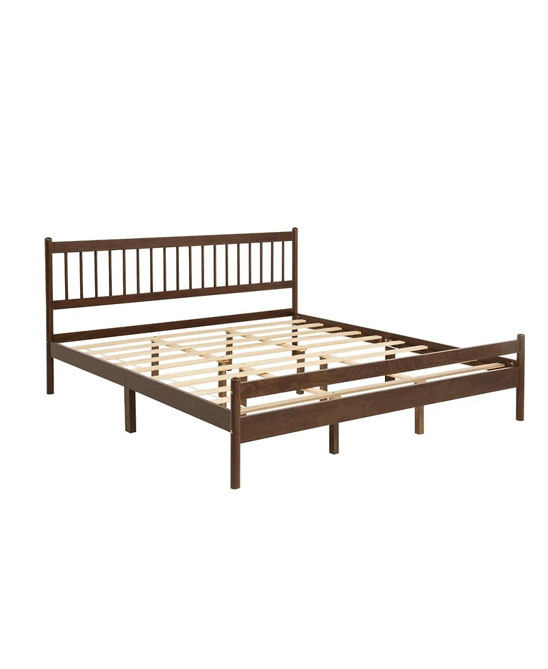 Streamdale Furniture Traditional King Size Pinewood Bed with Headboard and Footboard