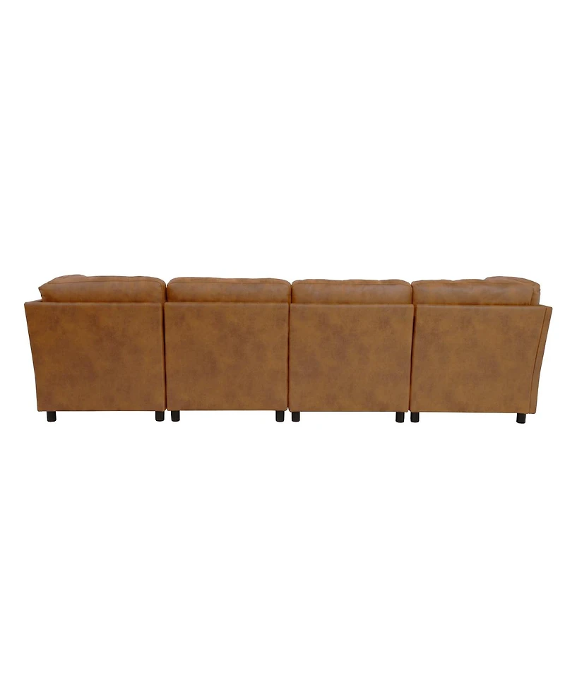 Streamdale Furniture Modern Modular Corner Sofa Foil fabric Freely Configurable