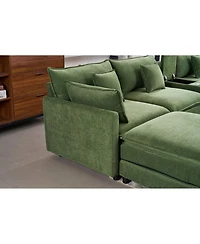 Streamdale Furniture Modular U-Shaped Cloud Sectional Sofa with Storage