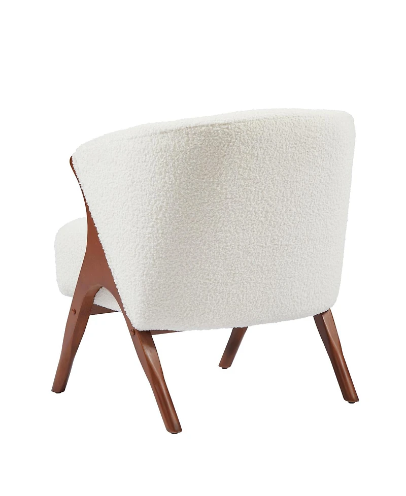 Streamdale Furniture 27" Modern Boucle Accent Chair with Solid Wood Frame
