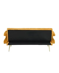 Streamdale Furniture 74.01" Minimalist Corduroy Sofa Bed with Pillows