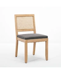 Streamdale Furniture Farmhouse Rattan Dining Chairs, Set of 2