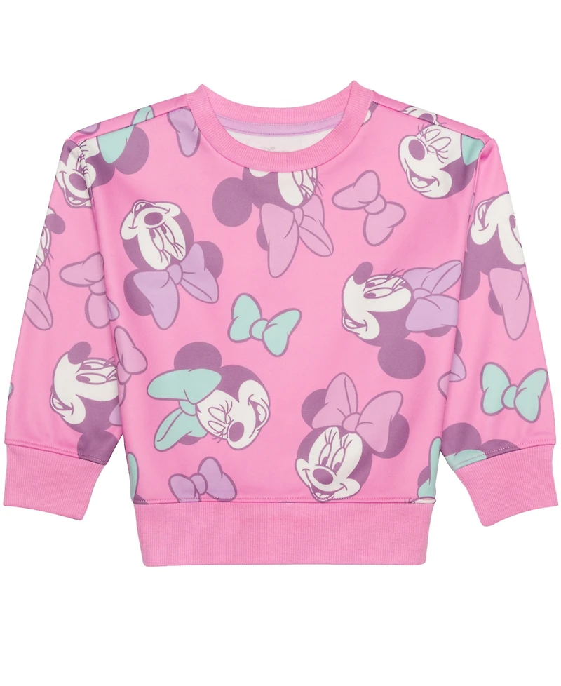 Epic Threads Toddler Girls' 12M-5T Minnie Mouse Print Sweatshirt and Joggers, 2-Piece Set
