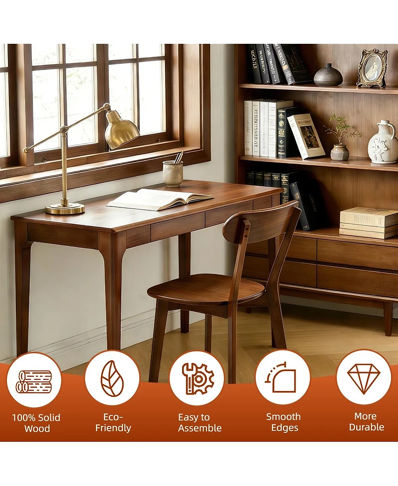 Streamdale Furniture Mid-Century Modern Solid Wood Dining Chairs