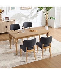 Streamdale Furniture Set of 2 Modern Upholstered Wooden Dining Chairs