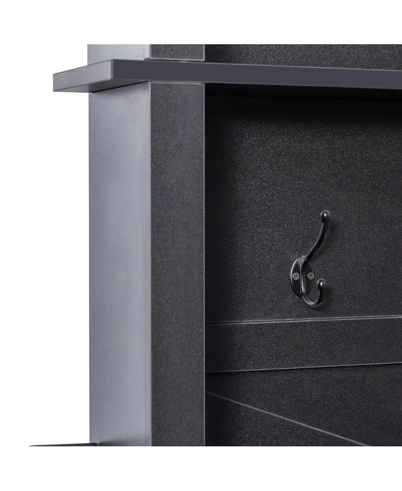 Streamdale Furniture Farmhouse 4-in-1 Hall Tree with Bench and Shoe Storage