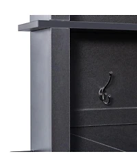 Streamdale Furniture Farmhouse 4-in-1 Hall Tree with Bench and Shoe Storage