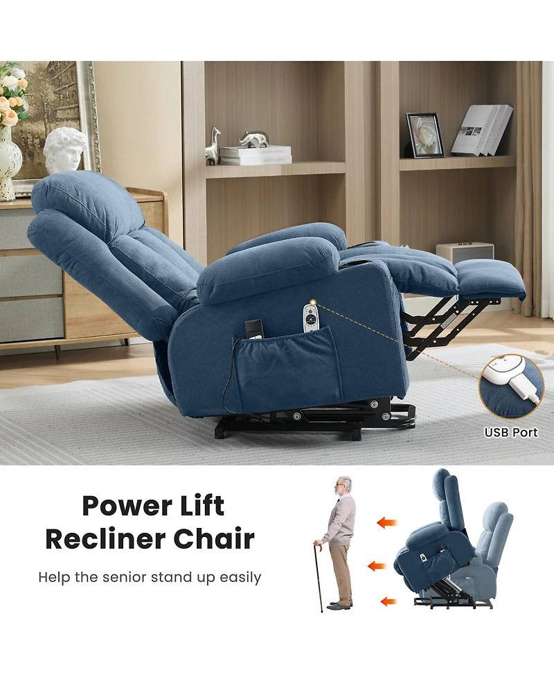Streamdale Furniture Power Lift Recliner Chair with Heat, Massage