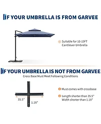 gaomon Fillable Patio Umbrella Base Stand, 220LB Weight Fits 1.5" to 2.1" Poles for Umbrellas