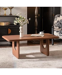Streamdale Furniture 47.24" Modern Minimalist Rectangular Wood Coffee Table with U-Shaped Legs