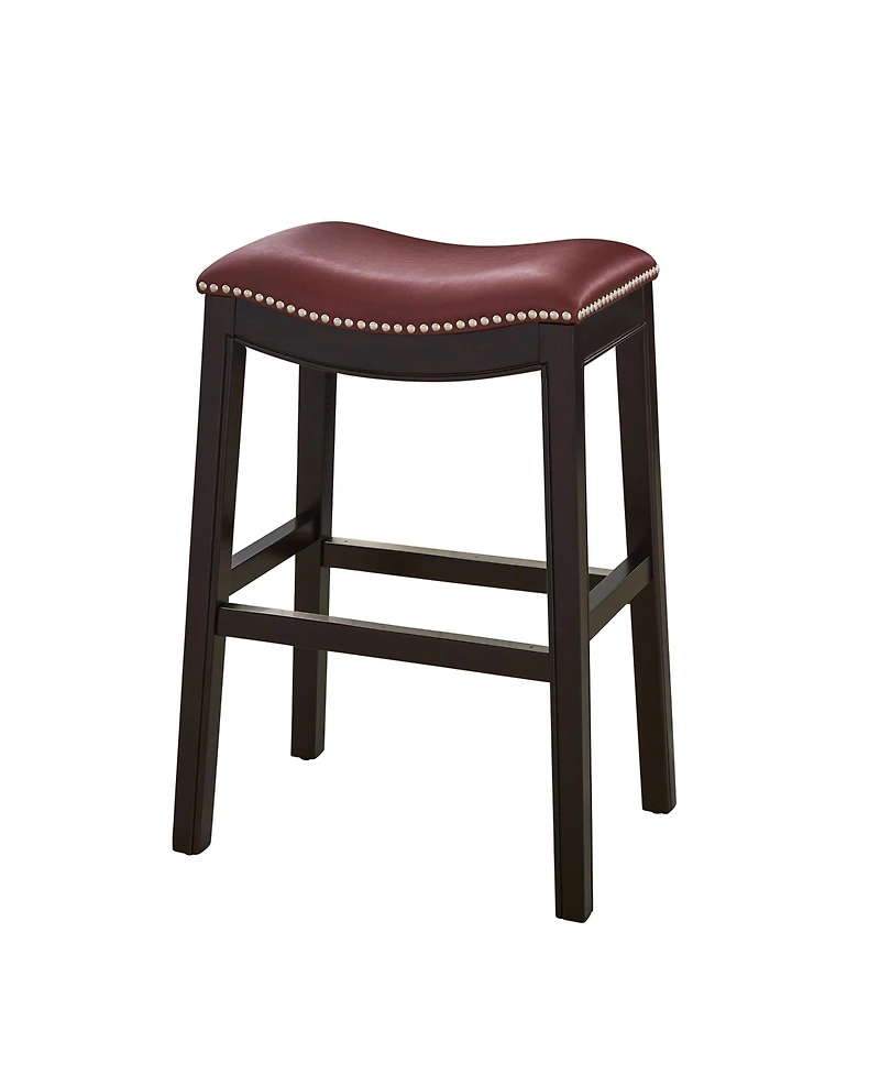 HomeRoots 26" Solid Wood Backless Counter Height Bar Chair