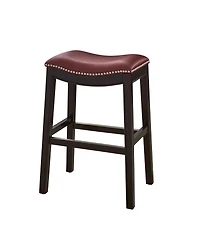 HomeRoots 26" Solid Wood Backless Counter Height Bar Chair