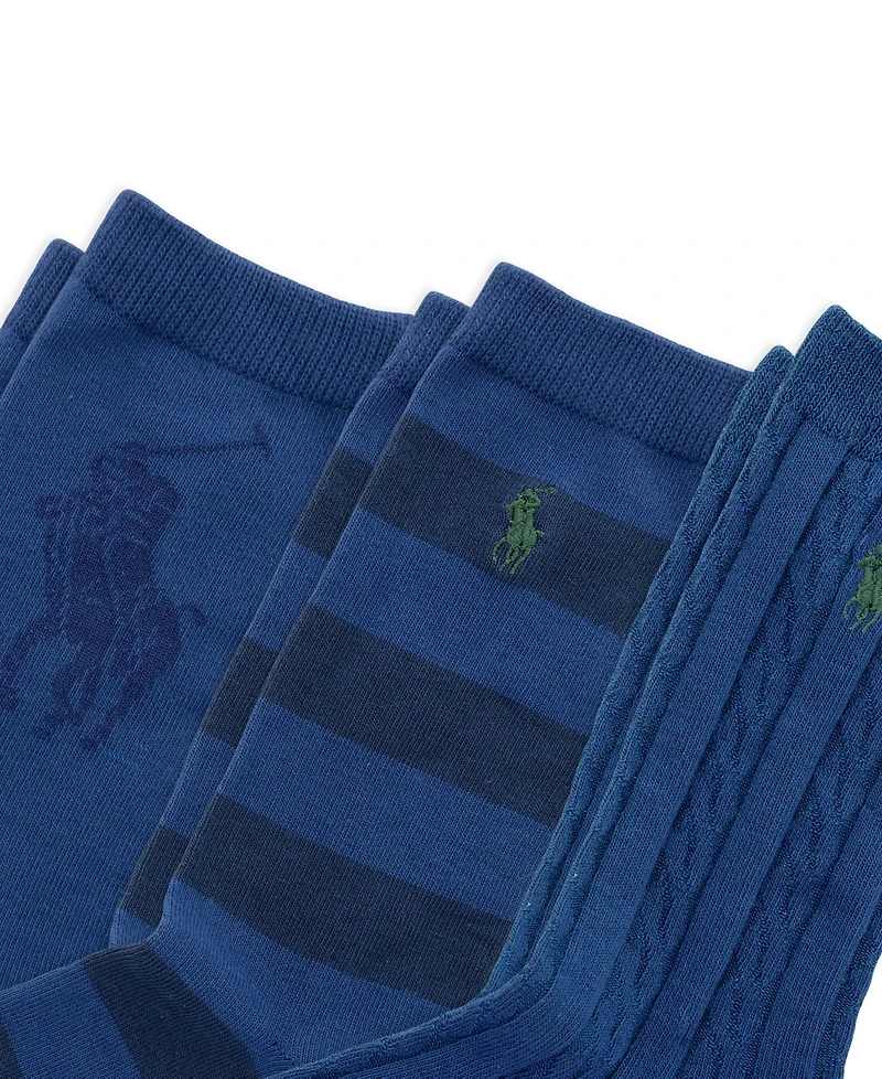 Polo Ralph Lauren Boys' 4-11 Candyshop Socks, 3-Pack
