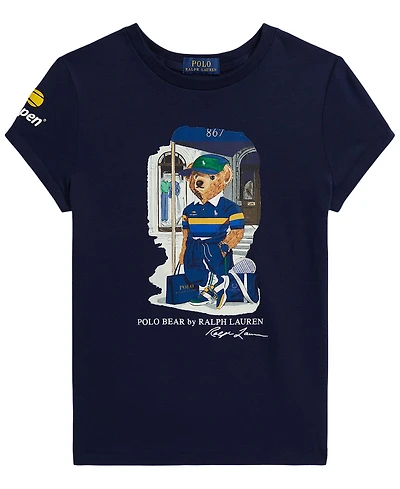 Polo Ralph Lauren Girls' 7-16 Us Open Bear Short-Sleeve T-Shirt