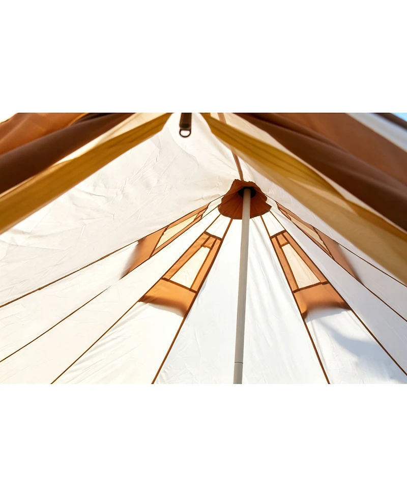 Streamdale Furniture Oxford Bell Tent for Family Camping - 9.8ft Yurt with Stove Jack