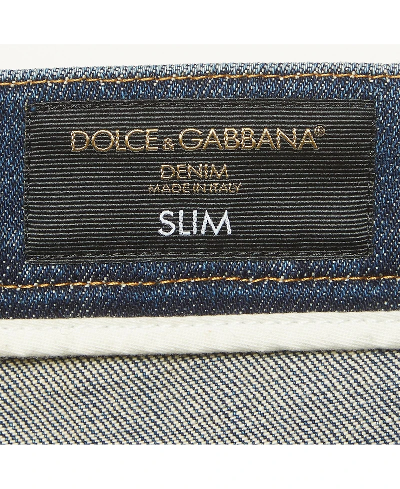Pre-Owned Dolce & Gabbana Men's Faded Denim Slim Fit Jeans
