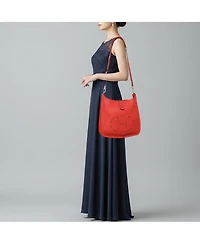 Pre-Owned HERMES women's Evelyne Iii Gm Rouge Tomate Taurillon Clemence Leather Shoulder Bag
