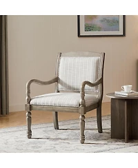 Streamdale Furniture Vintage Upholstered Accent Chair with Solid Wood Frame and Spindle Legs