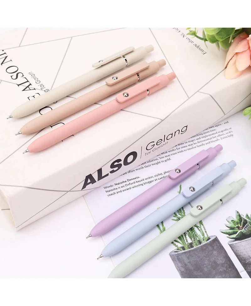 Danrong 6 Pack 0.5mm Fine Point Quick Dry Gel Pens Smooth Writing Office Supplies Journaling Pens