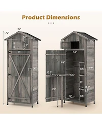 Slickblue 70Inch Garden Tool Storage Cabinet with Lockable Doors