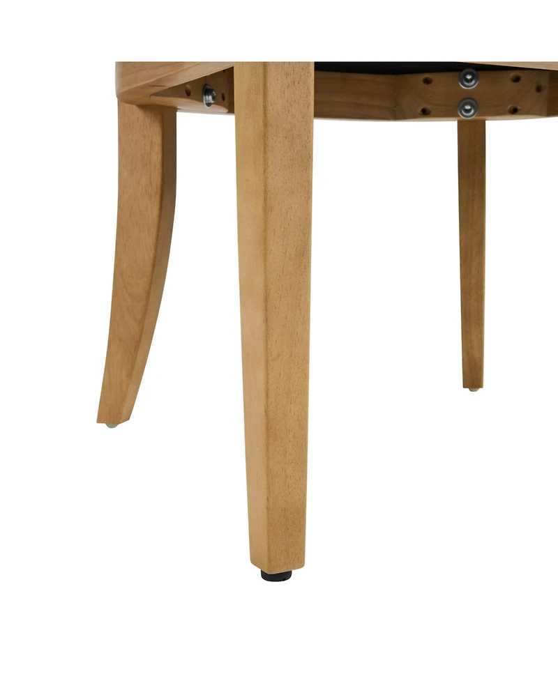 Boyel Living 2-Piece Upholstered Dining Chairs with Arms, Fabric and Rubberwood Frame, Modern Ergonomic