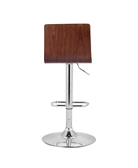 HomeRoots 23" Iron Swivel Low Back Adjustable Height Bar Chair
