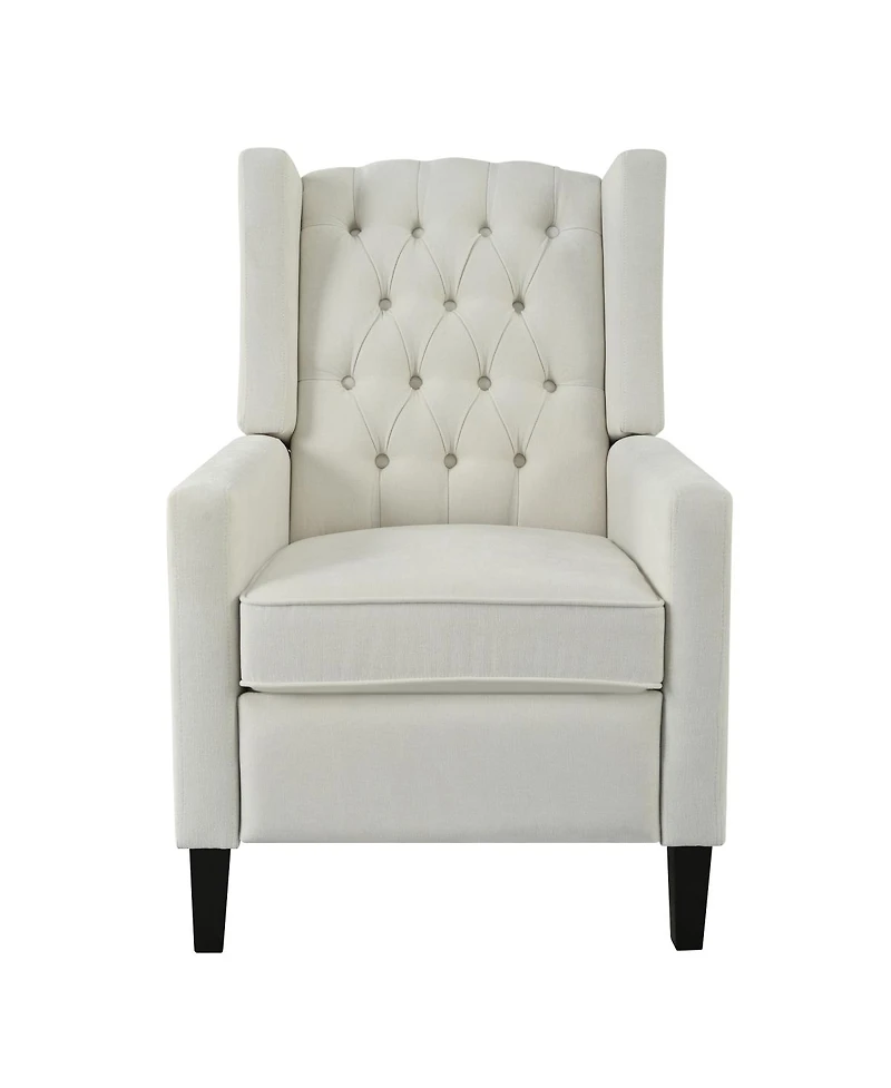 Streamdale Furniture Manual Adjustable Wingback Recliner with Side Table and Usb Ports
