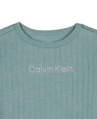 Calvin Klein Baby Boys' Long-Sleeve Top and Pants, 2-Piece Set