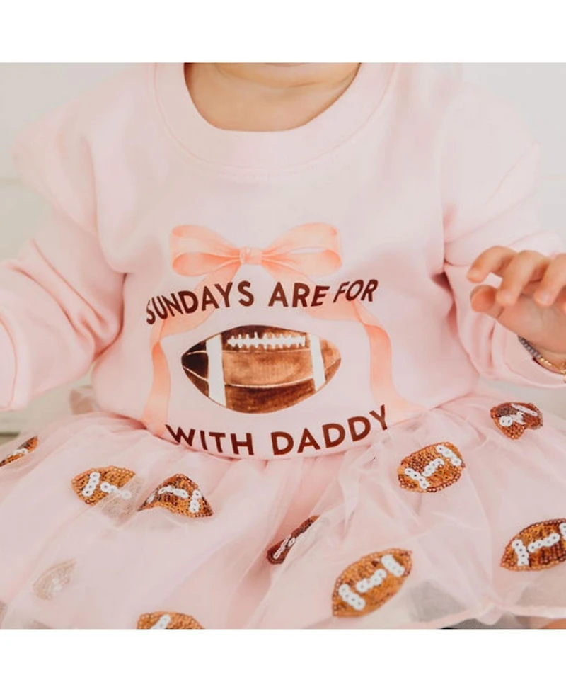 Sweet Wink Baby Girls Sundays Are For Football Long Sleeve Romper