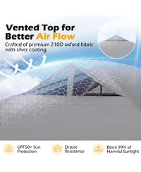 Sugift Outdoor Commercial Pop Up Canopy Tent with Wheeled Storage Bag