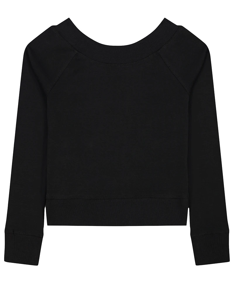 Calvin Klein Girls' 7-16 Monogram Crewneck Sweatshirt