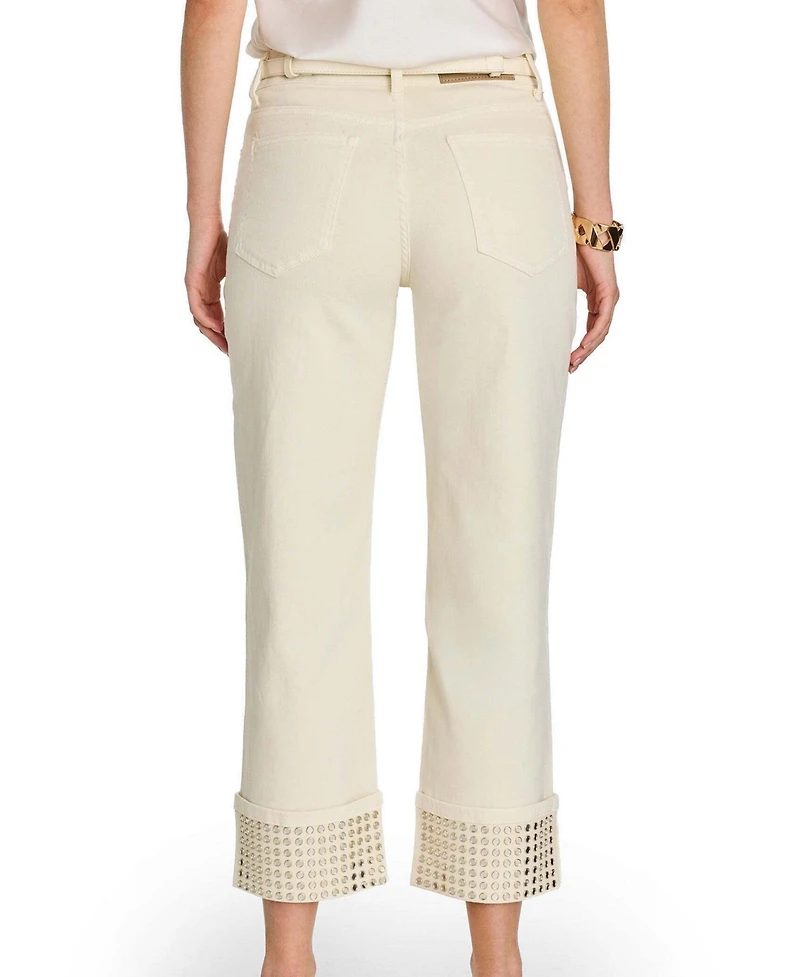 The Noli Shop Women's Ren Cropped Cuff Jean