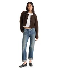 Good American Women's Crewneck Long-Sleeve Sweater