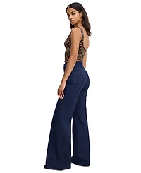Good American Petite High-Rise Wide-Leg Ankle Jeans