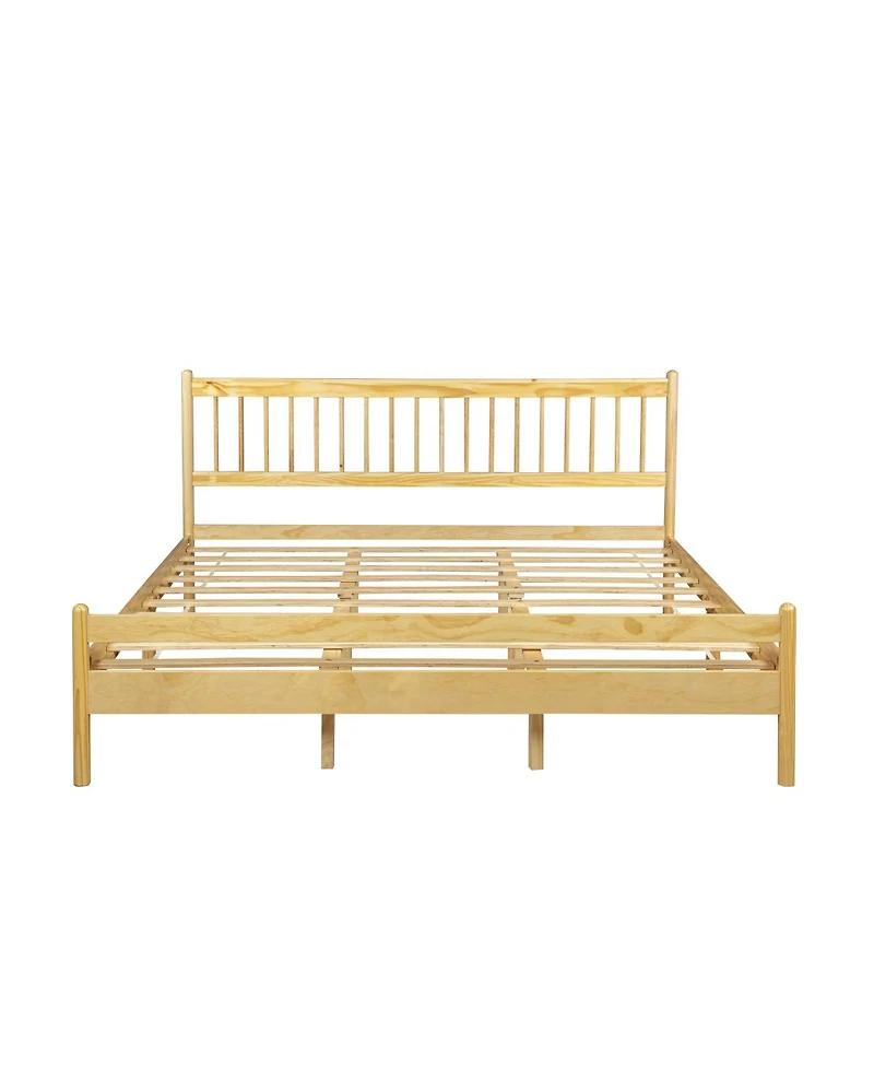 Streamdale Furniture Traditional King Size Pinewood Bed with Headboard and Footboard