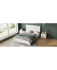Streamdale Furniture Farmhouse Queen Bed with Barn Door Headboard and Footboard
