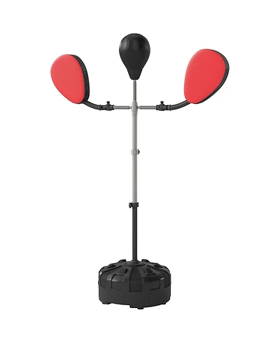 Zeny Boxing Bag with Stand, Adjustable Height Punching Speed Bag with 2 Target Arms, for Training, Exercise