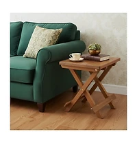 HomeRoots 12" Solid Wood Square End Table
