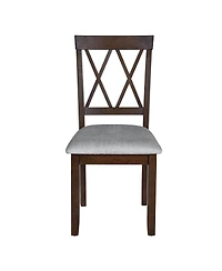Streamdale Furniture Dining Collection Set of 2 Upholstered Solid Wood Legs Dining Chairs