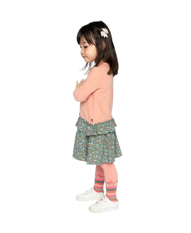 Deux par Baby Girls 12M-24M Bi Material Floral Print Dress