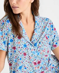 State of Day Women's 2-Pc. Short-Sleeve Notched-Collar Pajama Set Xs-3X, Created for Macy's