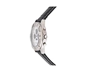Peugeot Mens Round 40mm Multi-Function Moon Phase Watch with Leather Band