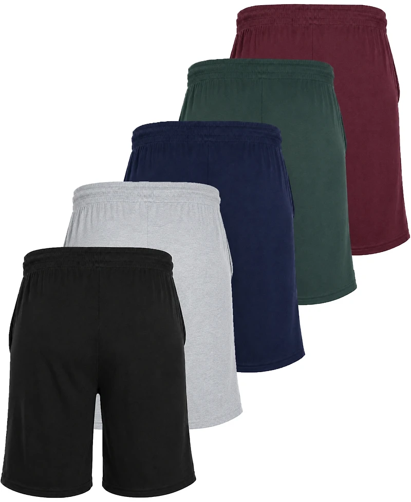 Blue Ice Men' Cotton Blend Lounge Shorts 5-Pack