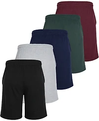 Blue Ice Men' Cotton Blend Lounge Shorts 5-Pack