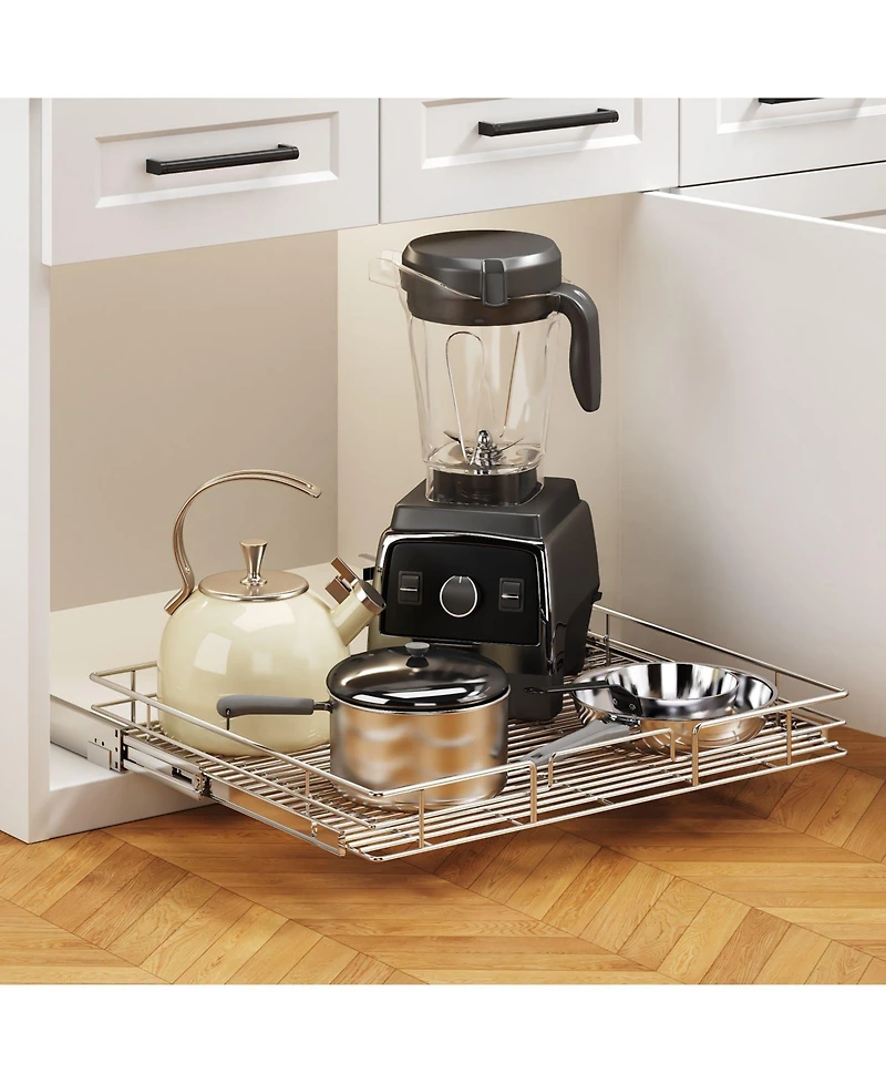 Lovmor Pull Out Cabinet Organizer Storage Slide Shelves for Kitchen Cabinets