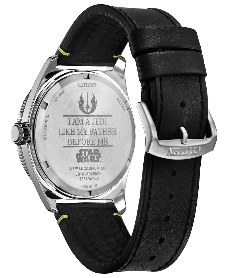 Citizen Men's Star Wars Luke Skywalker, Jedi Master Black Leather Strap Watch 43mm