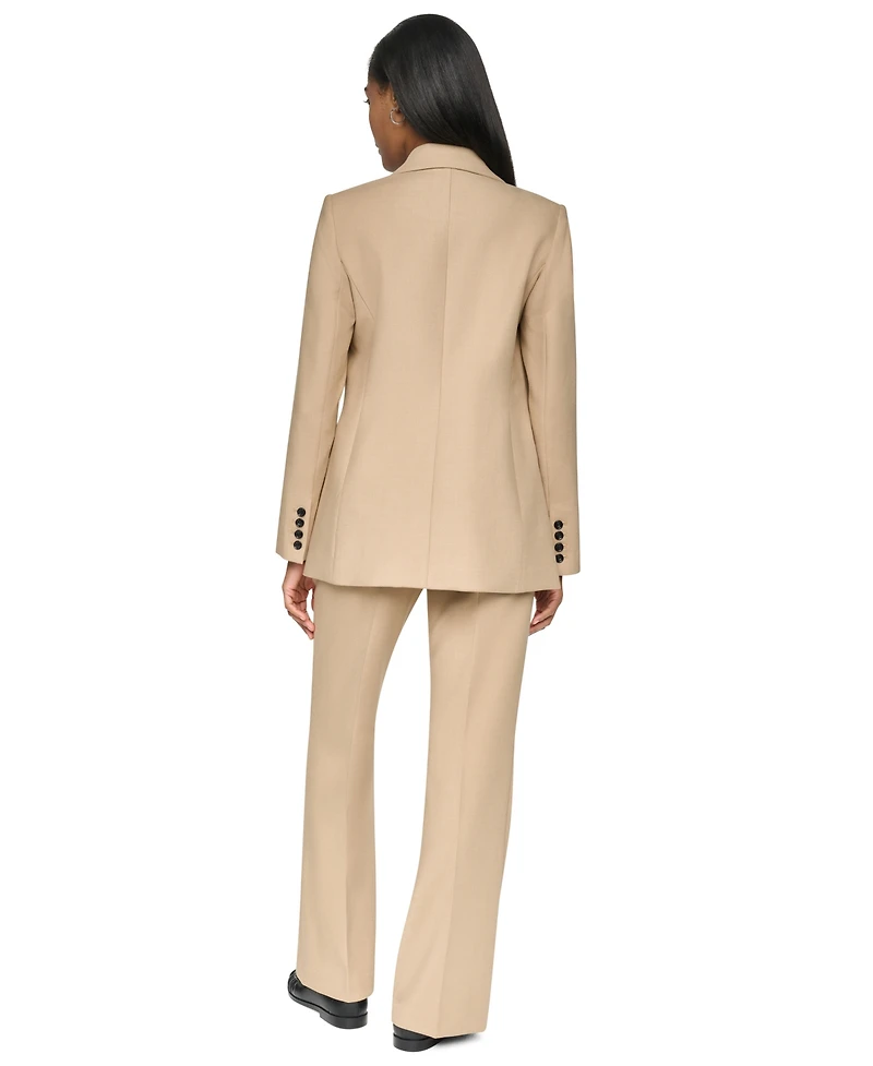 Dkny Women's Long-Sleeve Notch Collar Button-Front Blazer