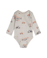 Deux par Baby Boy Cotton Onesie Printed Airplanes